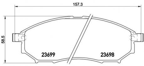 Колодки гальмівні NI/IN BREMBO P56094