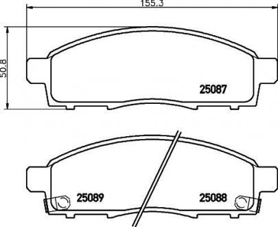 Колодки тормозные, дисковые BREMBO P56102