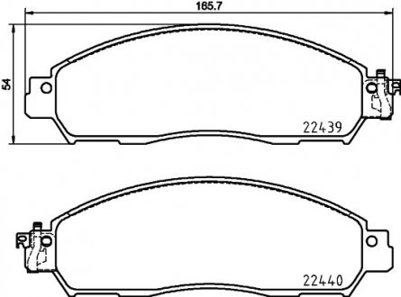 К-т торм. колодок Fr NI Navara (D23) 15- BREMBO P56118 (фото 1)