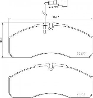 Тормозные колодки дисковые PRZOD/TYL BREMBO P56123 (фото 1)