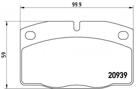 Тормозные колодки, дисковый тормоз (набор) BREMBO P59005