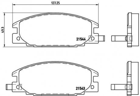 Тормозные колодки, дисковый тормоз (набор) BREMBO P59015