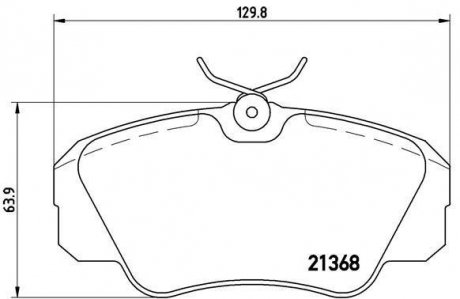 Тормозные колодки, дисковый тормоз (набор) BREMBO P59016 (фото 1)