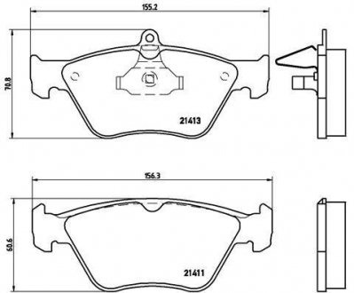 Тормозные колодки, дисковый тормоз (набор) BREMBO P59019