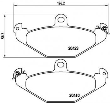 Гальмівні колодки, дискове гальмо (набір) BREMBO P59026 (фото 1)