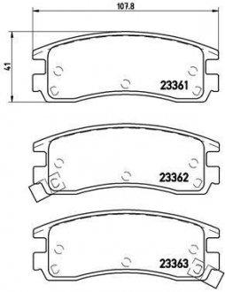 Тормозные колодки, дисковый тормоз (набор) BREMBO P59027 (фото 1)