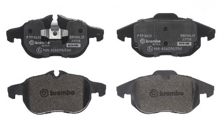 Тормозные колодки, тюнинг BREMBO P59043X (фото 1)