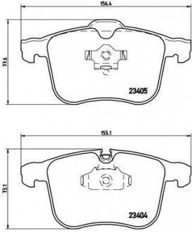 Гальмівні колодки, дискове гальмо (набір) BREMBO P59046