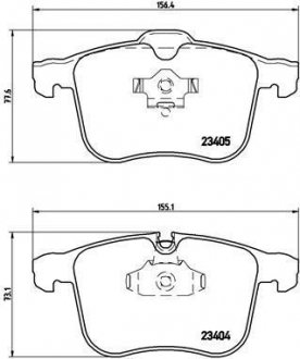 Тормозные колодки, дисковый тормоз (набор) BREMBO P59049