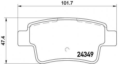 Тормозные колодки, дисковый тормоз (набор) BREMBO P59057 (фото 1)