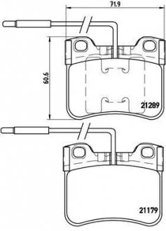 Тормозные колодки, дисковый тормоз (набор) BREMBO P61034