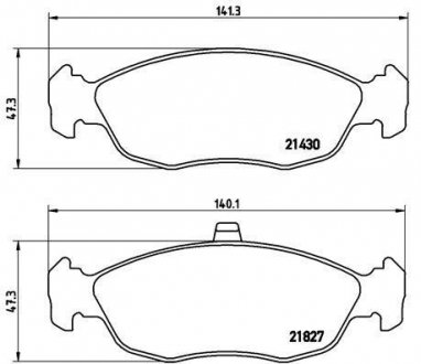 Тормозные колодки, дисковый тормоз (набор) BREMBO P61051 (фото 1)