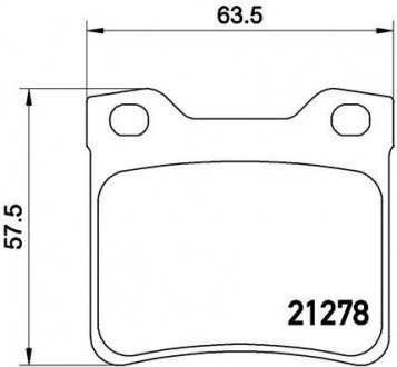 Гальмівні колодки, дискове гальмо (набір) BREMBO P61058 (фото 1)