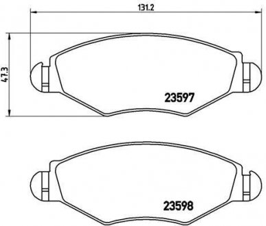 Тормозные колодки, дисковый тормоз (набор) BREMBO P61063