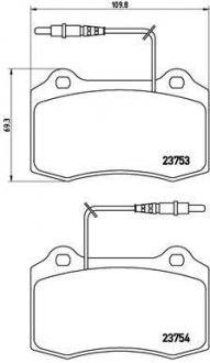 Тормозные колодки, дисковый тормоз (набор) BREMBO P61064 (фото 1)