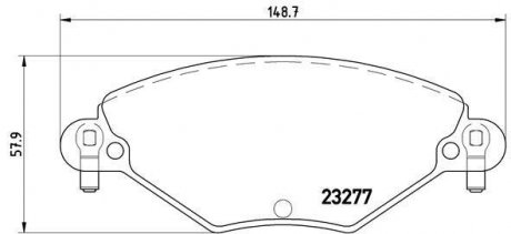 Гальмівні колодки, дискове гальмо (набір) BREMBO P61071