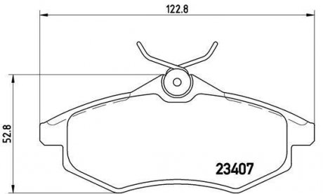 Тормозные колодки, дисковый тормоз (набор) BREMBO P61074 (фото 1)