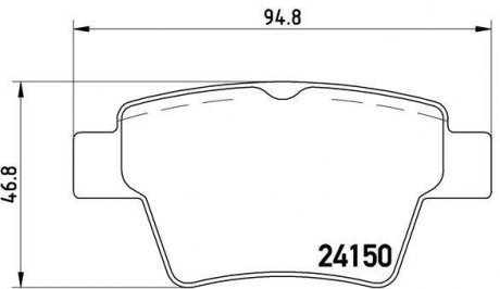 Гальмівні колодки, дискове гальмо (набір) BREMBO P61080 (фото 1)