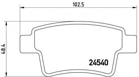 Тормозные колодки, дисковый тормоз (набор) BREMBO P61085