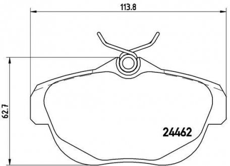 Тормозные колодки, дисковый тормоз (набор) BREMBO P61087