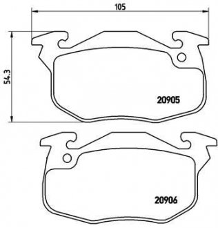 Тормозные колодки дисковые BREMBO P61 097