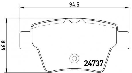 Тормозные колодки, дисковый тормоз (набор) BREMBO P61100 (фото 1)