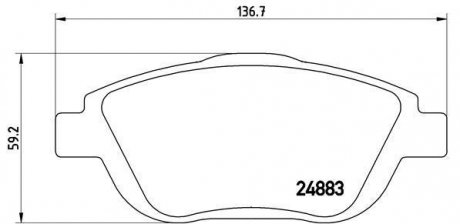 Тормозные колодки BREMBO P61103