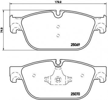 Колодки гальмівні DS5 P508.. BREMBO P61107