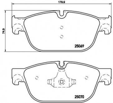 Тормозные колодки C5 DS5 P508 BREMBO P61115