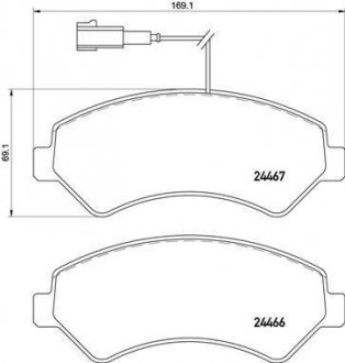 Тормозные колодки JUMPER 06- DUCATO BOXER BREMBO P61118