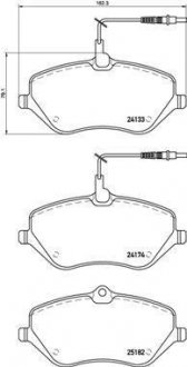 Тормозные колодки C5,6 P407 BREMBO P61119 (фото 1)