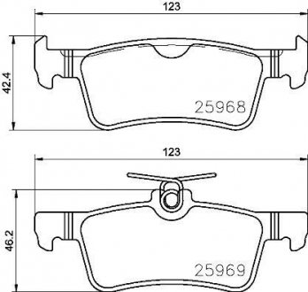 Комплект гальмівних колодок BREMBO P61126