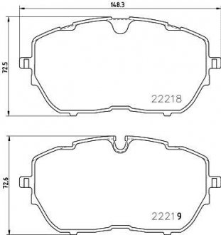 Тормозные колодки.) BREMBO P61128