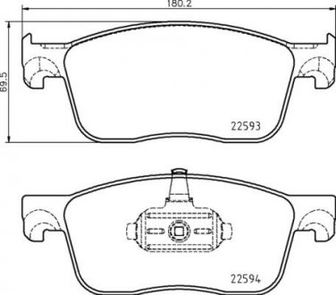 Тормозные колодки.. BREMBO P61134 (фото 1)