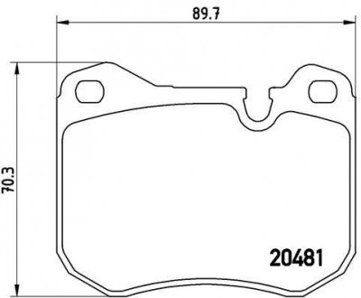 Тормозные колодки, дисковый тормоз (набор) BREMBO P65002 (фото 1)