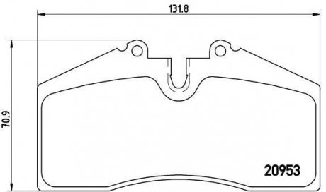 Гальмівні колодки, дискове гальмо (набір) BREMBO P65005 (фото 1)