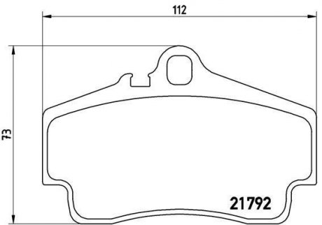 Тормозные колодки, дисковый тормоз (набор) BREMBO P65008 (фото 1)