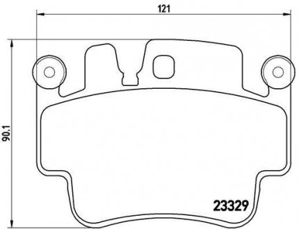 Тормозные колодки, дисковый тормоз (набор) BREMBO P65009 (фото 1)