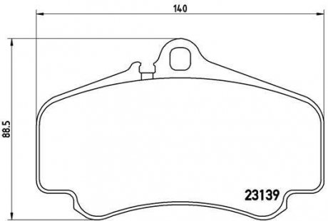 Тормозные колодки, дисковый тормоз (набор) BREMBO P65011 (фото 1)