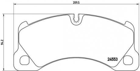 Гальмівні колодки, дискове гальмо (набір) BREMBO P65017 (фото 1)