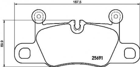 Колодки тормозные PORSCHE 911 tyі 12- BREMBO P65031