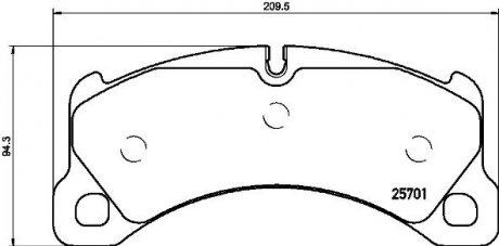 Тормозные колодки BREMBO P65033 (фото 1)