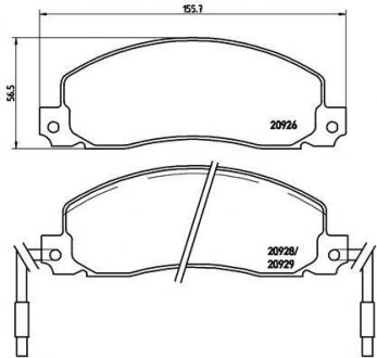 Тормозные колодки дисковые BREMBO P68 006 (фото 1)