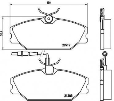 Гальмівні колодки, дискове гальмо (набір) BREMBO P68014 (фото 1)