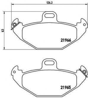 Тормозные колодки, дисковый тормоз (набор) BREMBO P68021