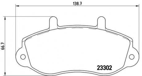 Тормозные колодки, дисковый тормоз (набор) BREMBO P68025