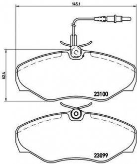 Гальмівні колодки, дискове гальмо (набір) BREMBO P68026