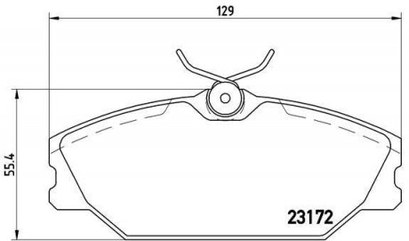 Тормозные колодки, дисковый тормоз (набор) BREMBO P68027