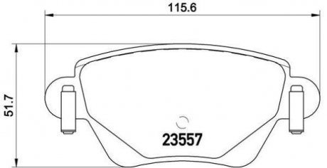 Тормозные колодки, дисковый тормоз (набор) BREMBO P68028 (фото 1)