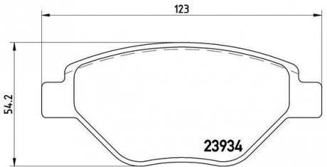 Тормозные колодки, дисковый тормоз (набор) BREMBO P68031 (фото 1)